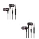 thumbnail image 1 of Matsuzay Auricular con cable In-Ear Reducción de ruido Reproducción de música portátil Video Teléfono inteligente Auriculares para negro + rosa 2Conjunto, 1 of 6