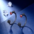 thumbnail image 6 of Rose Earrings 3D Vivid Black Rose Flower Stud Hoop Earrings Romantic Elegant Women Jewelry Mother Birthday Christmas Valentine's Day Gifts for Her, 6 of 7