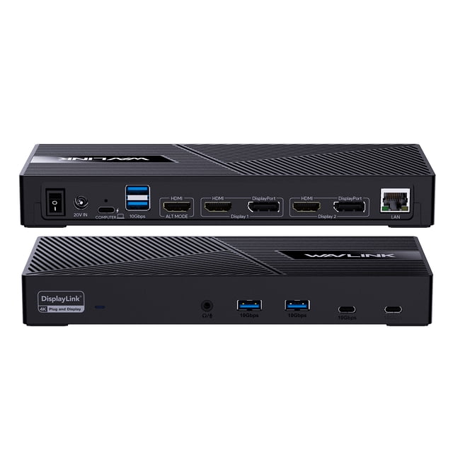WAVLINK 15-in-1 USB-C Docking Station Triple Display Laptop Dock with 100W charging DisplayLink for MacBook Dell HP Laptops