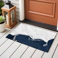 thumbnail image 3 of Rectangle Rug 2x3ft Area Rug,Abstract Marble Stone Texture Area Rugs for Living Room Bedroom,Classic Dark Blue White Floor Mat Non-Slip Non-Shedding Carpet Indoor Accent Rugs, 3 of 9