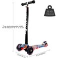thumbnail image 3 of Scooters para Niños, Patinete Scooter De 3 Ruedas Con Luces LED, Patín del Diablo, de Altura Ajustable Exteriores, Infantil Juguete Regalo Para Niños Niñas 3-12 Años Colorido, 3 of 8