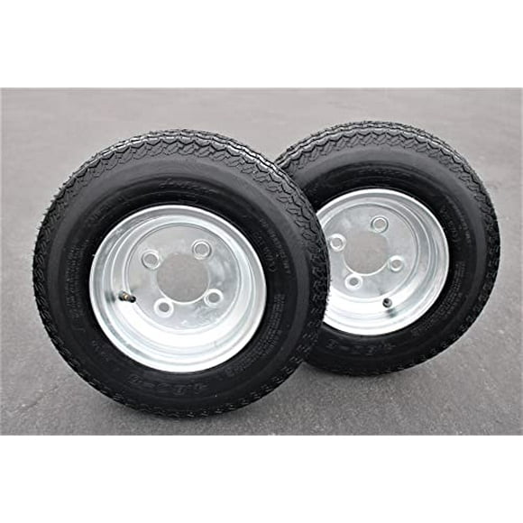2-Pack Antego Trailer Tire on Rim 480-8 4.80-8, Load C, 6 Ply, 4 Lug Galvanized Wheel