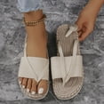 thumbnail image 4 of Mostsola Slides for Women Thong Sandals Lightweight Braided Beach Shoes Slip on Slippers Flats, 4 of 8