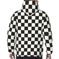 thumbnail image 5 of Hoodies for Men - Black and White Checkerboard Long Sleeve Comfrt Men'S Fashion Hoodies & Sweatshirts, Sweatshirts for Men Hoodies Pullover Clothing Clothes with Pouch, 5 of 7