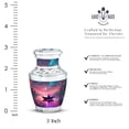 thumbnail image 2 of JAGASY Fishing Memorial Small Urn for Wife - Pink Mini Urn for Ashes Adult Male - Sunset Water Boat Decorative Urns for Human Ashes Keepsake - Handcrafted Cremation Urns for Husband - (3 Inch), 2 of 7