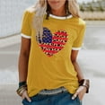 thumbnail image 2 of Leutsin T-Shirt Imprimé Col Rond pour Femmes Manches Courtes Tee Décontracté Blouse, 2 of 4