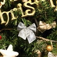 thumbnail image 4 of Tutuviw 12Pcs Mini Bow Ornaments Glitter Silver Bow Tie 1.96" Small Christmas Tree Decrations Bowknot Cute Wedding Party Home Decration Wreath Hanger Garlands Decor Bows, 4 of 7