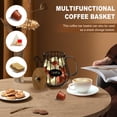 thumbnail image 6 of Tzdxfgl Coffee Pod Holders Basket with Wood Lid, Large Capacity K Cup Holder for Counter, Black Pot, 6 of 9