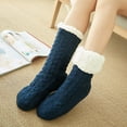 thumbnail image 2 of UAMVSH Womens Winter Thick Slipper Socks with Non Slip Warm Fleece Fuzzy Socks for Christmas, 2 of 4
