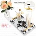 thumbnail image 4 of Bath Accessories Sets Single Print Decorative Tray With Handle For Home Bathroom Bedroom Symmetrical Pattern Design, 4 of 7