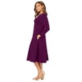 thumbnail image 3 of Jessica London Women's Plus Size Long Sleeve Stretch Ponte Dress, 3 of 3