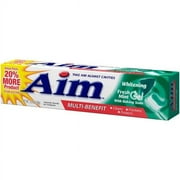Aim Toothpaste Gel Whitening Mint 6 oz (Pack of 4)