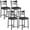black-4 set, variant on Bar Stools Set of 2, Upholstered Bar Chairs with Back, Thick Cushion, with X Back and Thick Cushion PU Leather Restaurant Dining Room Chairs,Counter Height Barstools for Apartment Counter Bar