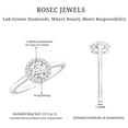 thumbnail image 5 of Rosec Jewels Minimalist Diamond Halo Promise Ring for Women - EF-VS Quality - Ready to Gift, 14K White Gold, US 9.50, 5 of 8