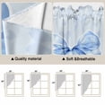 thumbnail image 5 of Cute Bow Swag Valances for Windows, Kitchen Window Curtains Over Sink, Blue Bowknot Minimalist Solid Color Window Treatment Curtains for Living Room/Bedroom Curtains 2 Panel Sets 36"x45", 5 of 8