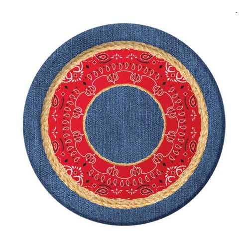 Western Bandana 7 inch Round Cake/Dessert Plates