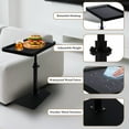 thumbnail image 5 of SHIBAILI C-Shaped 360° Swivel End Table,Slide Under Sofa (Black), 5 of 9