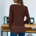 thumbnail image 3 of Womens Solid Button Down Long Sleeve Classic V Neck Knit Cardigan Sweater Extra Long Sweater Open Back Sweaters Sweater Jacket Womens Fuzzy Sweater Cardigan Women Oatmeal Cardigan Sweaters for, 3 of 6