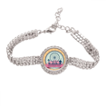 thumbnail image 1 of Parque de diversiones Black Ferris Wheel patron Pulsera de tobillera de cadena de tenis, joyería de diamantes, 1 of 3