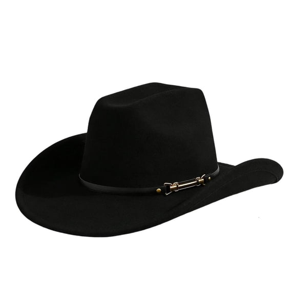 Giaone Fashion Cowboy Cap Windproof Wide Brims Western Top Hat Large Brims Jazz Hat