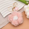 thumbnail image 4 of Cute Flower Plush Keychains for Backpacks Handbags Pom Pom Cherry Blossom Keychain Charm for Women Fluffy Fuzzy Key Chains, 4 of 14