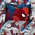 thumbnail image 4 of Spider-Man 4 Piece Superhero Kids Twin Bed Set, 100% Microfiber, Blue, Marvel Bedding, 4 of 8