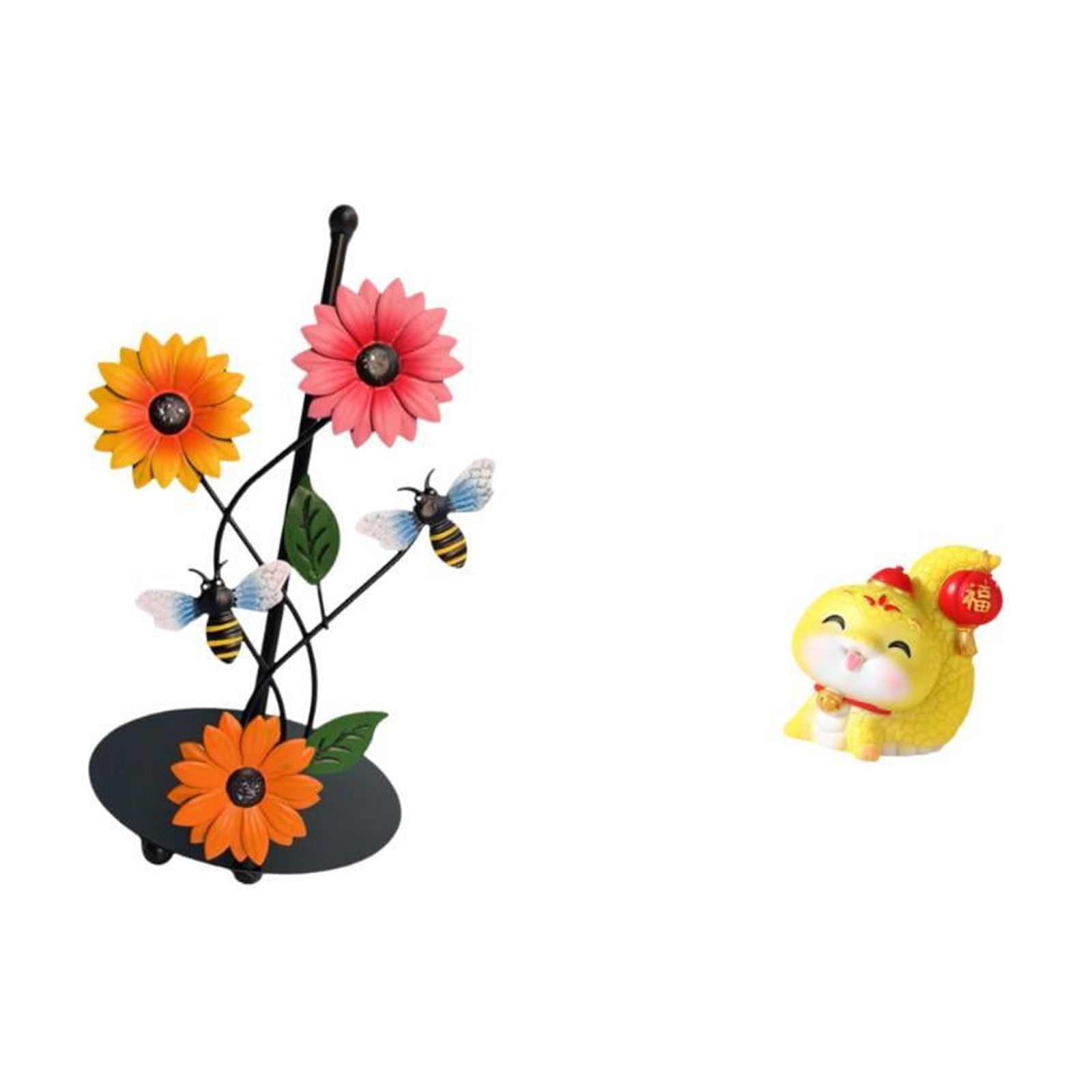 Fiocias Cartoon Snake Paper Towel Holder Dispenser Non Slip Vertical Tissue Holder Rack Decorative Figurine Resin Tabletop Ornament for Shelf Table Centerpiec
