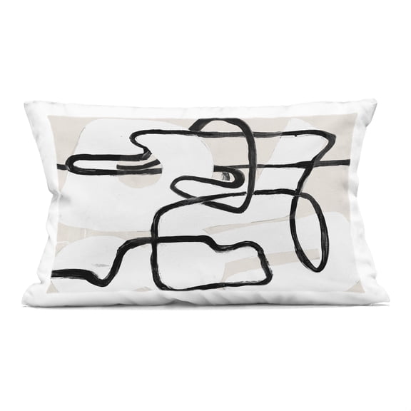 Stupell Industries Neutral Twists and Turns Decorative Printed Throw Pillow, design by Lanie Loreth