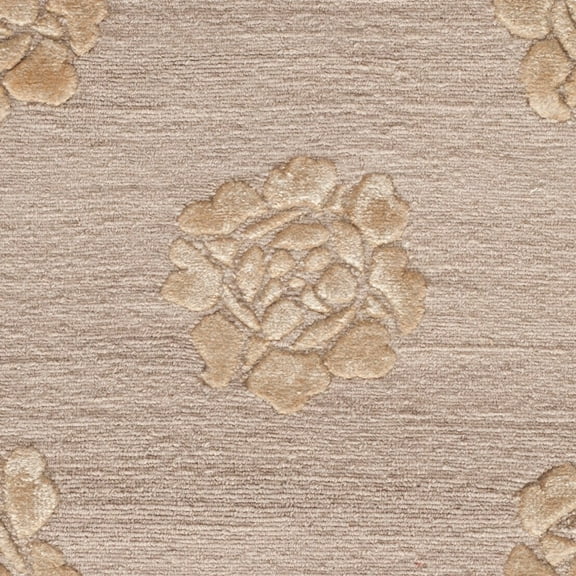 Martha Stewart  by  Medallions Silk/ Wool Rug Quartz 2'6" x 4'3" 2' x 3', 4' x 6' Indoor Living Room, Bedroom, Dining Room