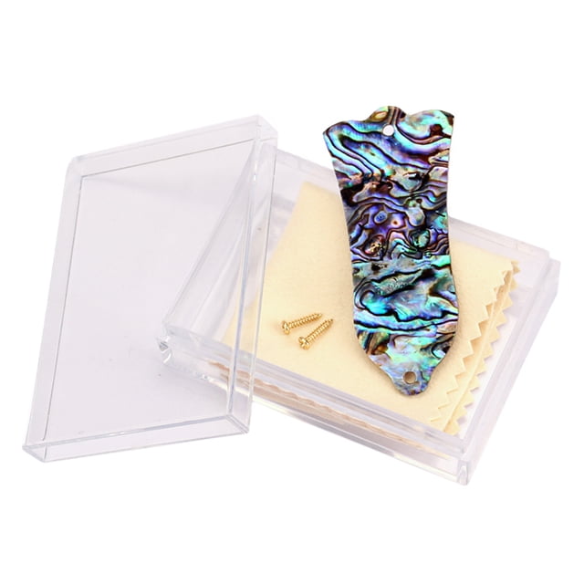 OULII 1Pack Natural Abalone Shell Truss Rod Cover for Electric Guitar Parts Multi Colored Vintage Style 61x28x0.06in