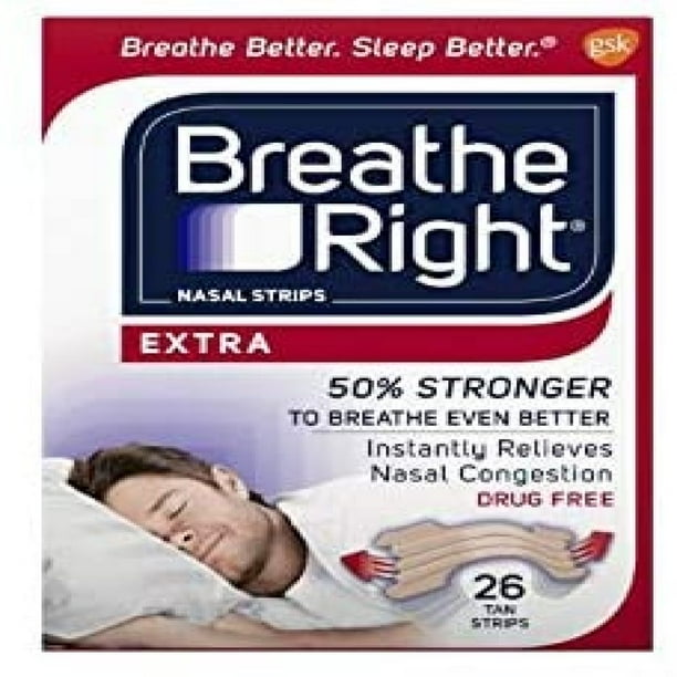 Breathe Right Extra Strength Nasal Strips for Drug-Free Congestion ...