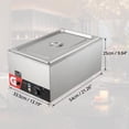 thumbnail image 5 of Ourlova 1 Poêle Réchaud Alimentaire Commercial 24 Qt Table à Vapeur Électrique 1200 W Buffet Bain-Marie en Acier Inoxydable, 5 of 5
