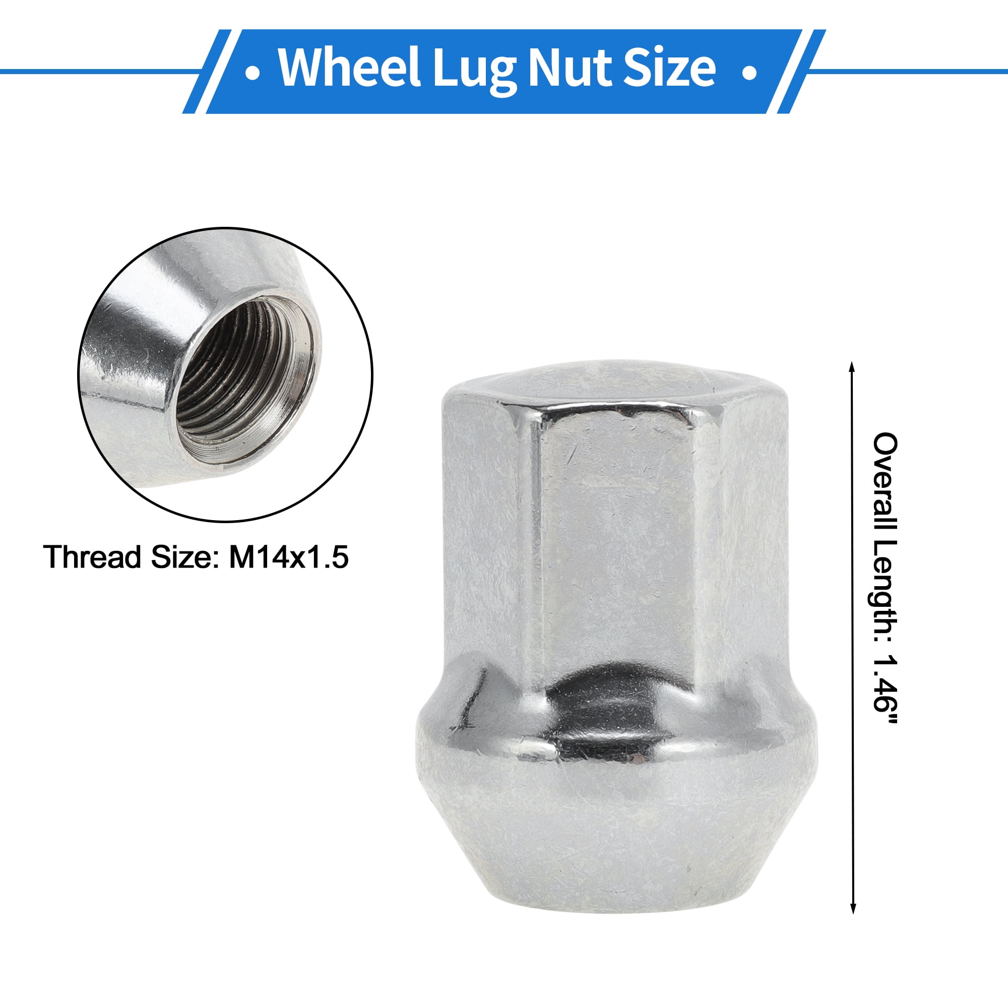 Unique Bargains 5Pcs M14x1.5 Lug Nuts for Land Rover Discovery Sport 2015-2021