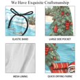 thumbnail image 4 of luoweisi Men's Beach Shorts Quick Dry Swim Trunks with Mesh Lining Santa Claus Vacation L, 4 of 5