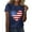 Blue, variant on 4Th of July Shirts Women USA American Flag Cotton Tops Crewneck Patriotic Basic Tees Short Sleeve T-Shirt