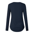 thumbnail image 3 of Women‘s Solid Color Long Sleeve Printed Top Pink M, 3 of 4
