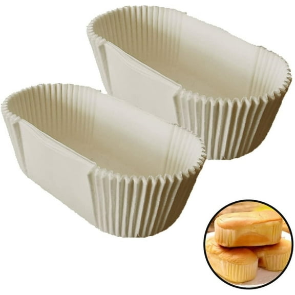 40Pcs Loaf Bread Baking Liners,7.5x3.5x2.6In Paper Loaf Pan Liners for Snacks,White Non-Stick Greaseproof Paper for Weddings,Parties