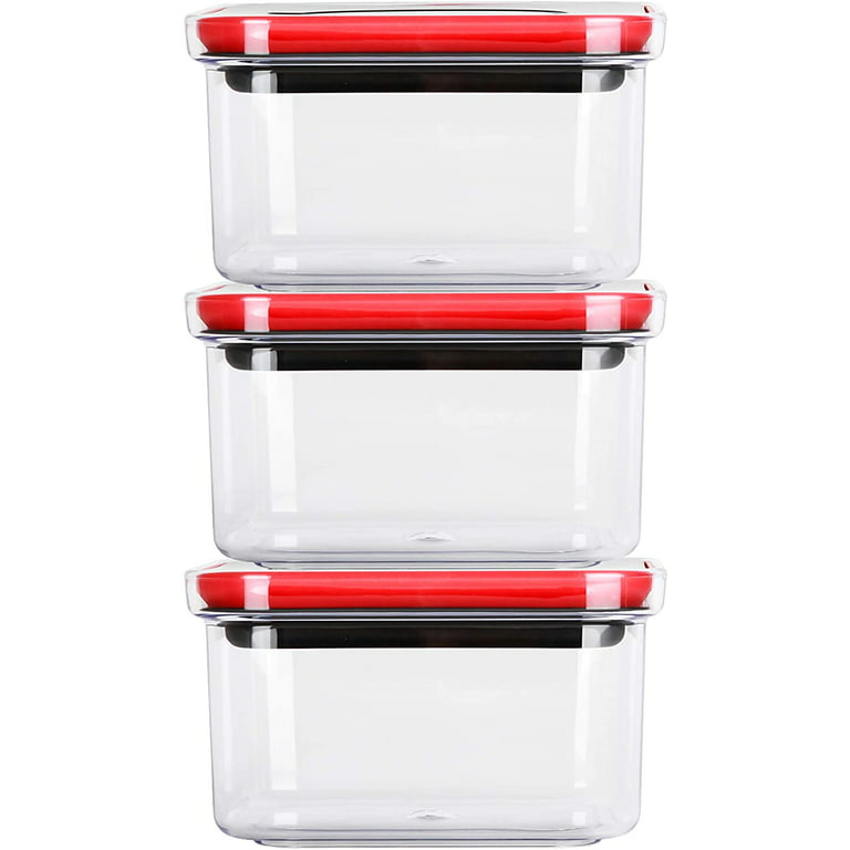 at Home Plastic SM Crystal Round Food Storages with Lids (3 ct)