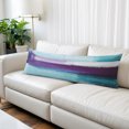 thumbnail image 3 of Purple Teal Ombre Long Body Pillow Cover 20x60 Inch, Abstract Modern Oil Painting Gradient Decorative Pillowcase with Zipper, Microfiber Pillow Protector, Soft Breathable Long Pillowcases for Women, 3 of 9