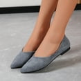 thumbnail image 6 of ZTTD Ladies Fashion Solid Color Suede Pointed Toe Casual Shoes Shallow Flat Shoes, 6 of 9