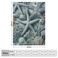thumbnail image 4 of Shiartex  Abstract Nautical Coastal Throw Blanket,Watercolor Beach Ocean Theme Starfish Seashell Coral Lightweight Soft Blanket for Sofas,Couches,Beds,Camping,Travel White, 4 of 6