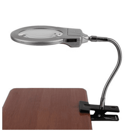 Magnifying Crafts Glass Desk Lamp With 5X 10X Magnifier With 40 LED Lighting