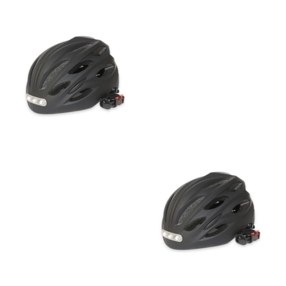 Greeniant Casco de bicicleta con luces delanteras y traseras, portátil, multifuncional, diseñado para transpirable, duradero, negro L negro l 2Conjunto