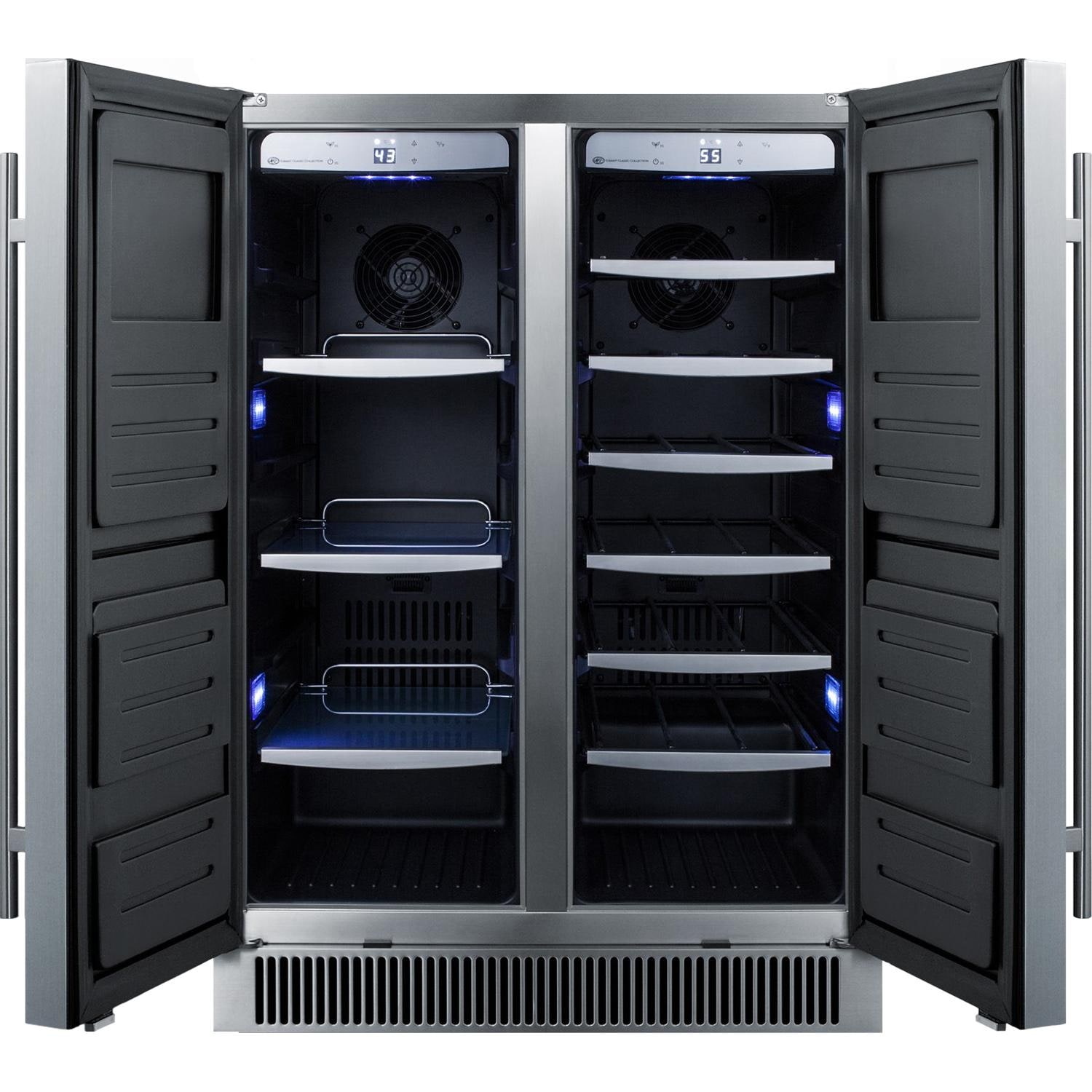 Summit Appliances CL66FDOS Dual Zone Outdoor Wine Cellar With French Door Swing&#44; Stainless Steel Construction & Digital Controls - image 2 of 4