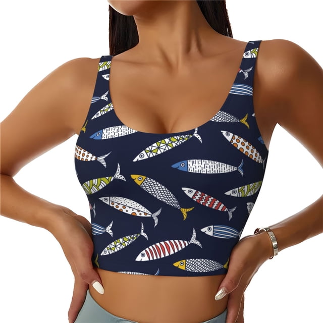 Balery Sardine Sujetadores deportivos con espalda cruzada para mujer, acolchados, sin costuras, de alto impacto, ideales para yoga, gimnasio, entrenamiento y fitness.-X-Large