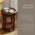 thumbnail image 4 of Maven Lane Pullman Table d'Appoint Ronde Traditionnelle en Bois Finition Brun Antique, 4 of 6
