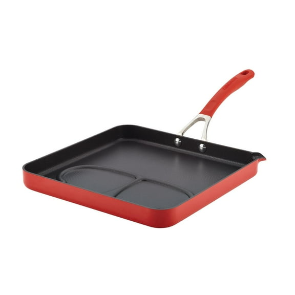 Circulon Innovatum Aluminum Non-stick 11-Inch Square Sweetheart Griddle, Red