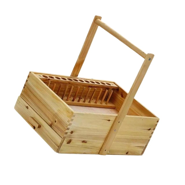 HILABEE Bin Basket with Handle Bin Test Tube Basket for Classroom Science Experiment Double Layer