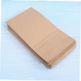 thumbnail image 2 of KALLORY 100Pcs Yellow Kraft Paper Food Pouch Square Bottom Bag for Takeaway Packaging, 2 of 8