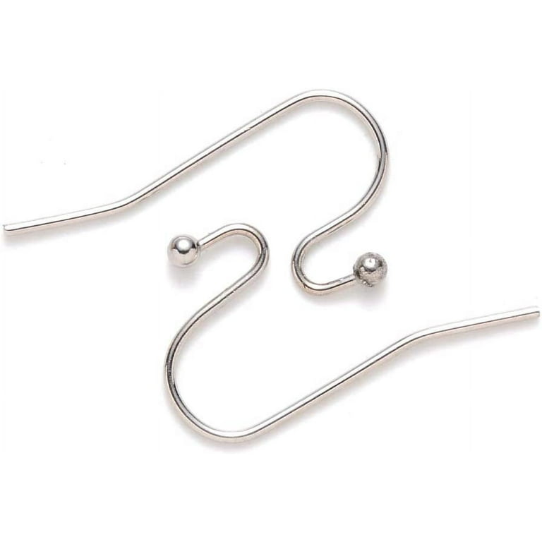 200pc 304 Stainless Steel Earring Hooks French Ear Wire Ball End S